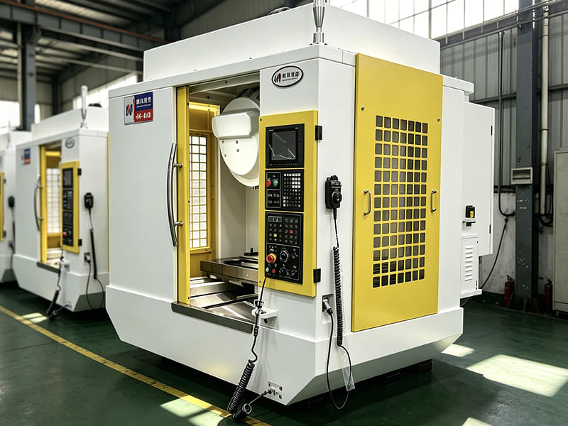 Vertical CNC drilling tapping machine, high speed machining center in factory workshop