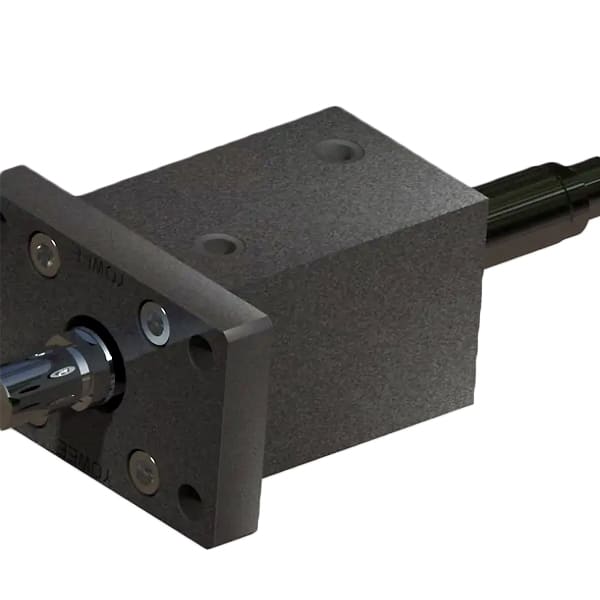 Compact square front flange tie rod hydraulic ram, small double acting block hydraulic cylinder for automation equipment fixture