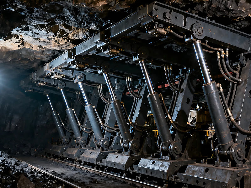 Coal mine hydraulic powered support, underground mining hydraulic support system