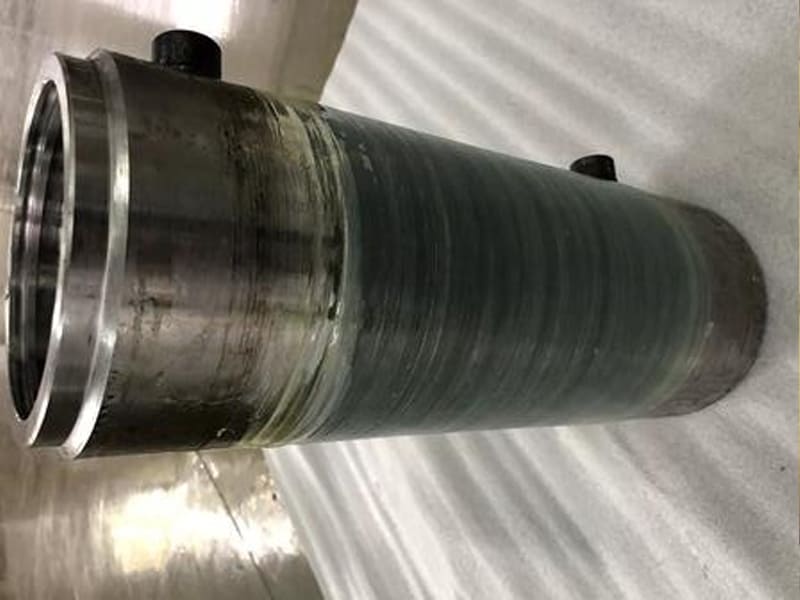 Used metal hydraulic cylinder tube with oil port for heavy machinery