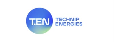 Full Technip Energies T.EN Logo Gradient Sphere Icon White Background