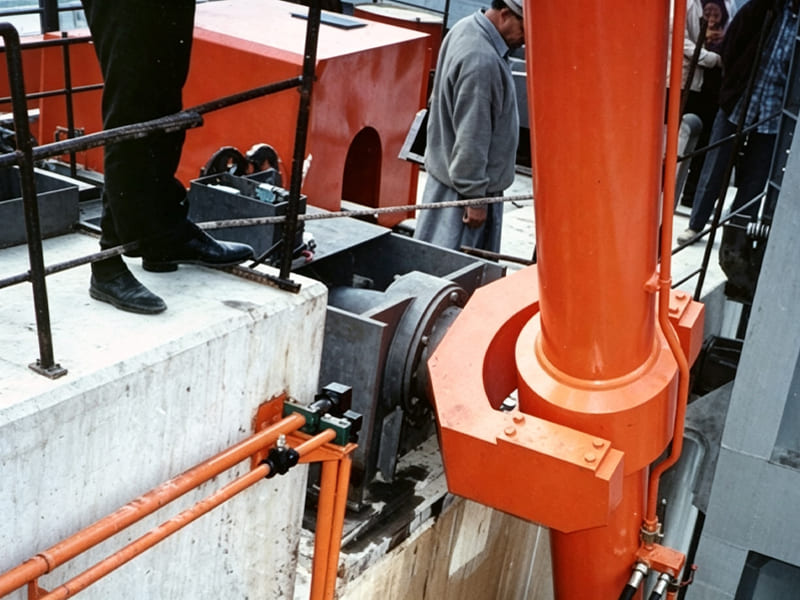 Large‑size hydraulic cylinder applied on water conservancy gate