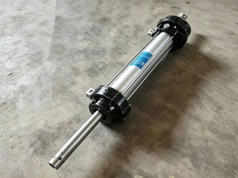 Double rod air cylinder with both‑end output shaft for automation