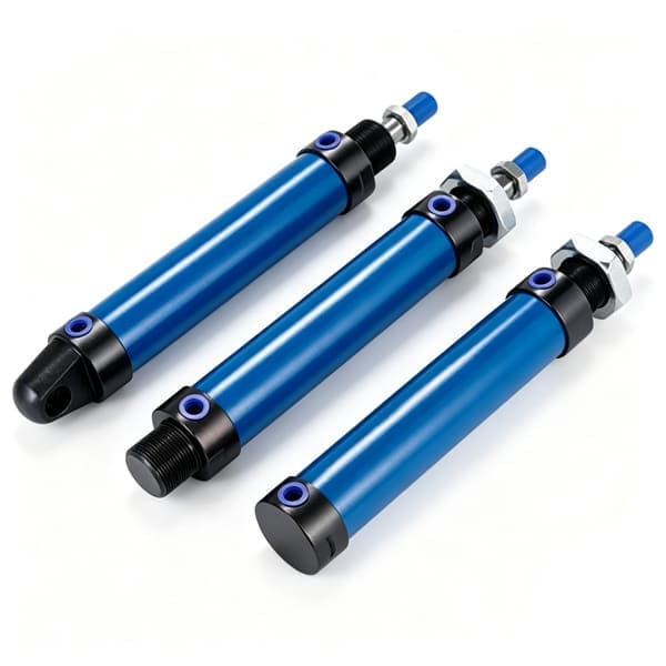 Low pressure ROB mini round hydraulic cylinder, compact light duty hydraulic cylinder for light machinery automation