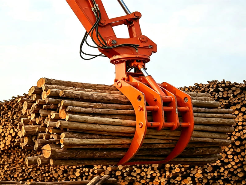 Black heavy-duty double end rod hydraulic cylinder with flange connection